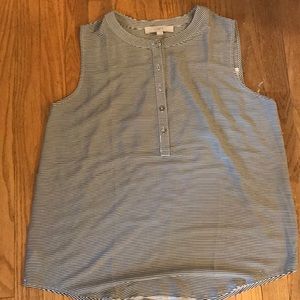 Loft sleeveless tank with knit back
